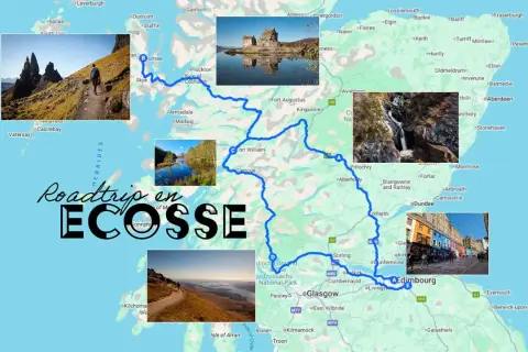 Un roadtrip en Écosse d'une semaine, de Skye à Édimbourg, traversant des paysages spectaculaires, des châteaux et des cascades.