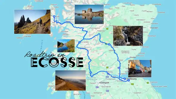 Un roadtrip en Écosse d'une semaine, de Skye à Édimbourg, traversant des paysages spectaculaires, des châteaux et des cascades.